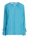 Kartika Woman Top Azure Size 8 Polyester In Blue