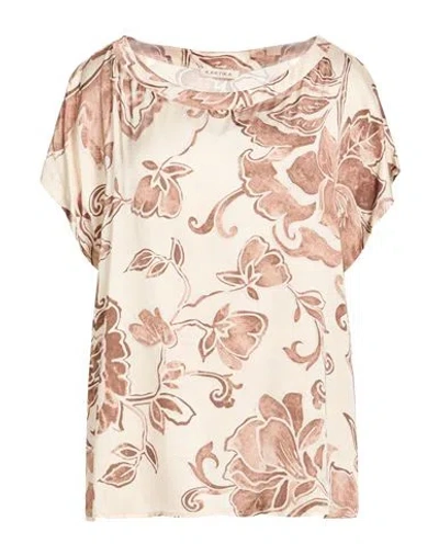 Kartika Woman Top Beige Size 12 Viscose In Neutral
