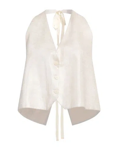 Kartika Woman Top Beige Size S Linen, Viscose