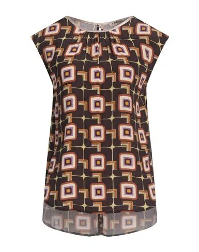 Kartika Woman Top Dark Brown Size 10 Viscose