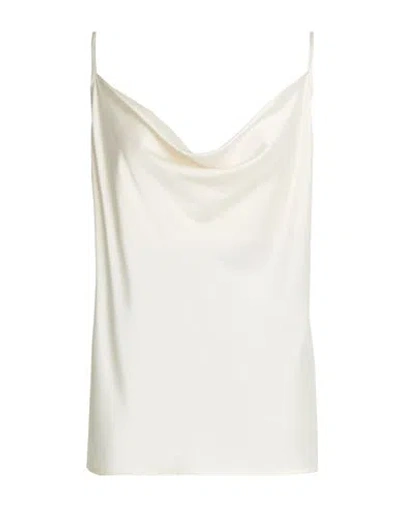Kartika Woman Top Ivory Size 14 Polyester, Elastane In White