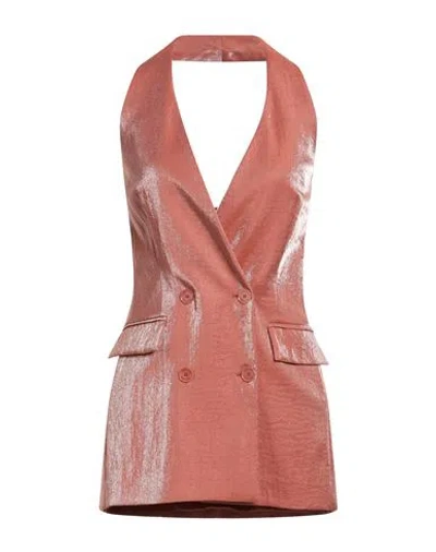 Kartika Woman Top Rust Size 2 Viscose, Polyamide, Polyester In Red