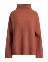 Kartika Woman Turtleneck Brick Size M Acrylic, Viscose, Wool, Alpaca Wool In Red