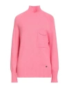 Kartika Woman Turtleneck Pink Size M Viscose, Polyester, Polyamide In Pink