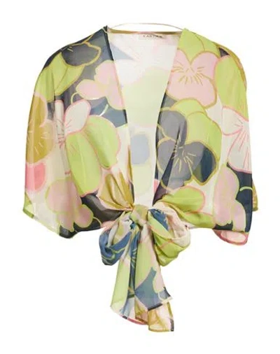 Kartika Woman Wrap Cardigans Light Green Size M Polyester