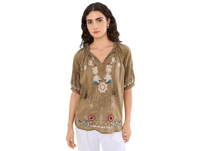 Karyn Seo Izzy Blouse Women's Clothing Cypress: Xl In Animal Print