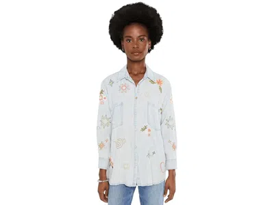Karyn Seo Lil Shirt Women's Clothing Light Blue: Lg In Multi