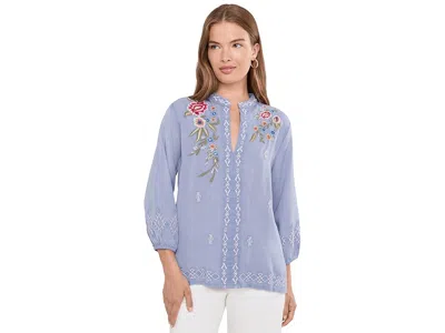 Karyn Seo Yana Blouse Women's Clothing Provence Blue: Xl In Multi