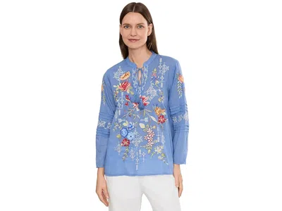 Karyn Seo Zia Blouse Women's Clothing Capri Blue: Xs