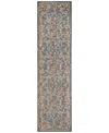 Kas Avalon Aubusson 2' X 7'7" Runner Area Rug In 5602 Slate Blue