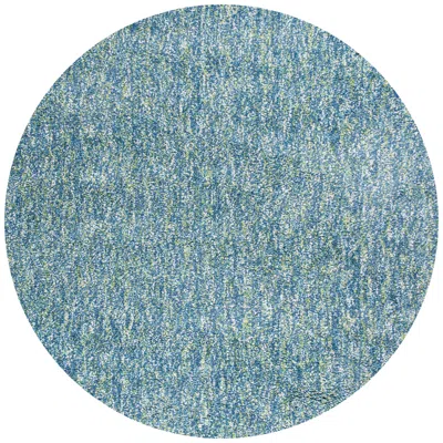 Kas Bliss 1588 6'x6' Round Seafoam Heather Shag Area Rug