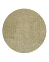 Kas Bliss Heather 1586 Round Area Rug, 8' X 8' In Yellow