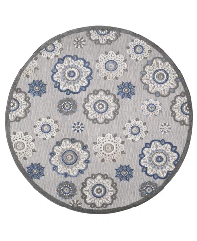 Kas Calla 6932 7'10" X 7'10" Round Outdoor Area Rug In Multi