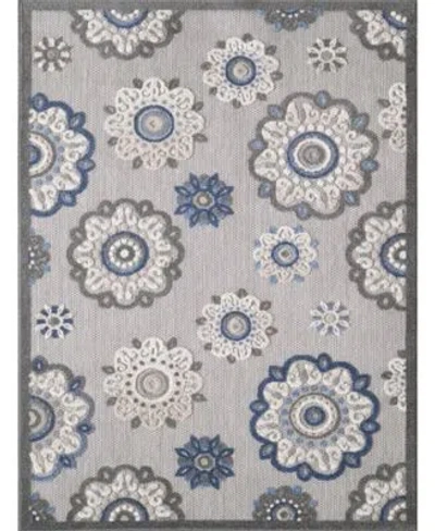 Kas Calla 6932 Outdoor Area Rug In Gray,blue