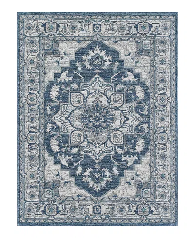 Kas Dahlia Reversible Outdoor 1401 7'10 X 10' Area Rug In Blue