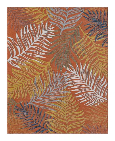 Kas Dahlia Reversible Outdoor 1405 6'7 X 9' Area Rug In Brown