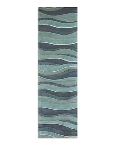 Kas Eternity Landscapes Runner Area Rug, 2'3 X 7'6 In Ocean