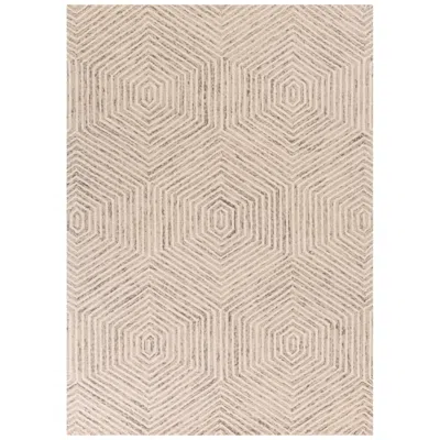 Kas Gramercy 1607 3'3"x5'3" Ivory Honeycomb Hand-woven Area R