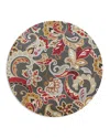 Kas Harbor Flora Round Area Rug, 7'6 X 7'6 In Brown