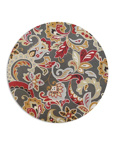 Kas Harbor Flora Round Area Rug, 7'6 X 7'6 In Brown