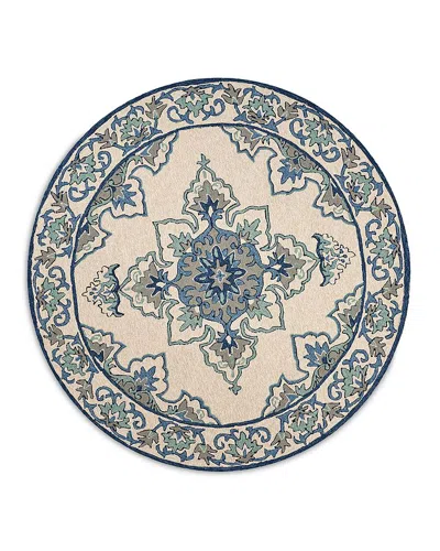 Kas Harbor Serafina Round Area Rug, 7'6 X 7'6 In Ivory