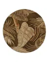 Kas Havana Rainforest Round Area Rug, 7'6 X 7'6 In Brown