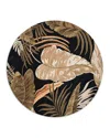 Kas Havana Rainforest Round Area Rug, 7'6 X 7'6 In Navy