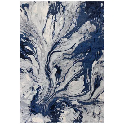 Kas Illusions 6201 5'3"x7'7" Blue Area Rug