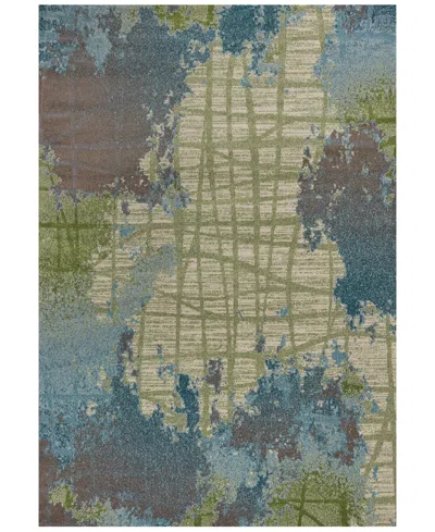 Kas Illusions Visions 6207 Green/blue 6'7" X 9'6" Area Rug In 6207 Green,blue