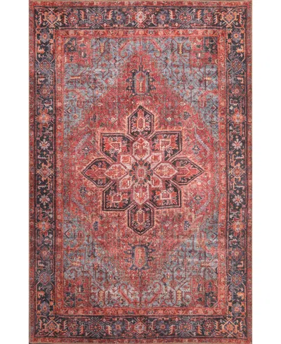 Kas London Machine Washable 4805 7'6" X 9'6" Area Rug In Red