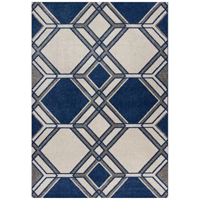 Kas Lucia 2768 6'7"x9'6" Ivory And Denim Grant Outdoor Area R