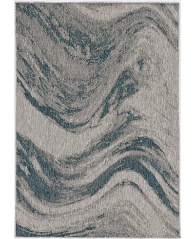 Kas Provo 5765 2'7" X 3'11" Outdoor Area Rug In Gray,teal
