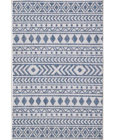 Kas Provo 5776 7'10" X 10'10" Outdoor Area Rug In Ivory,blue