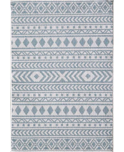 Kas Provo 5777 3'3" X 4'11" Outdoor Area Rug In Ivory,aqua