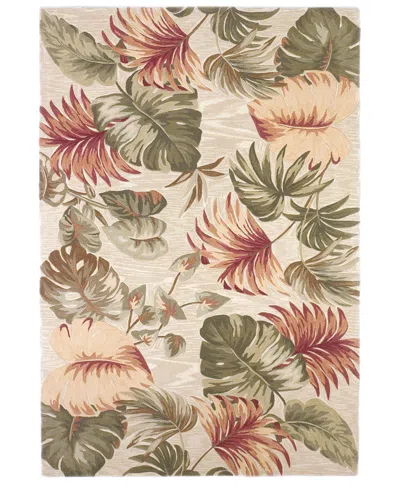 Kas Sparta Palm Leaves 3148 Beige 3'6" X 5'6" Area Rug