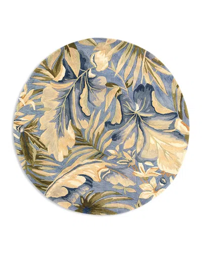 Kas Sparta Paradise Round Area Rug, 7'6 X 7'6 In Blue
