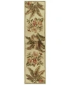 Kas Sparta Tropical Oasis 3133 Ivory 2'6" X 10' Runner Area Rug In 3133 Ivory