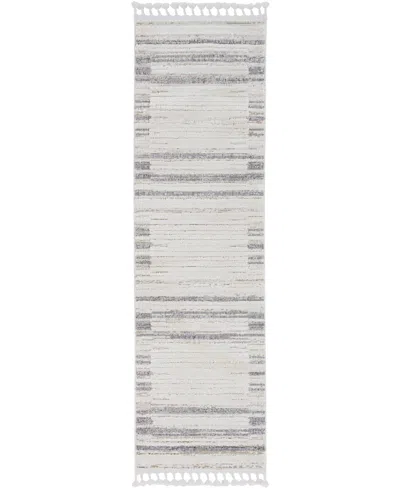 Kas Willow 1106 2'2" X 7'6" Runner Area Rug In Ivory,gray