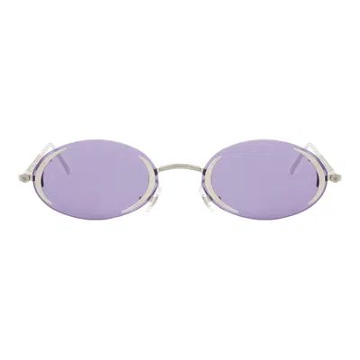 Kasa Lin Women's Black / Silver Desi Sunglasses Purple