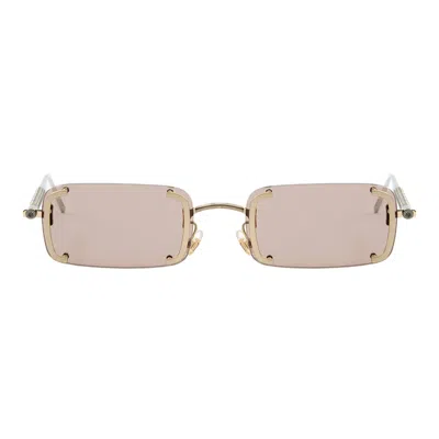 Kasa Lin Women's Gold / Silver Heex Sunglasses Gold