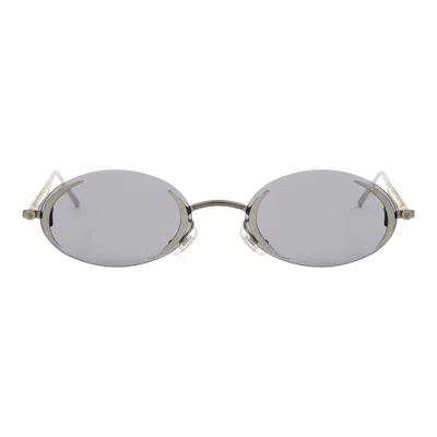 Kasa Lin Women's Silver / Black Desi Sunglasses Fumé