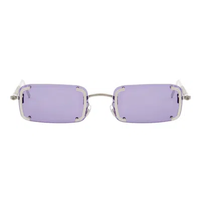 Kasa Lin Women's Silver / Pink / Purple Heex Sunglasses Purple