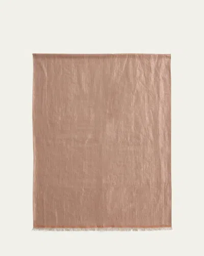 Kashmir Loom Dorukha Metallic Cashmere Wrap In Pink