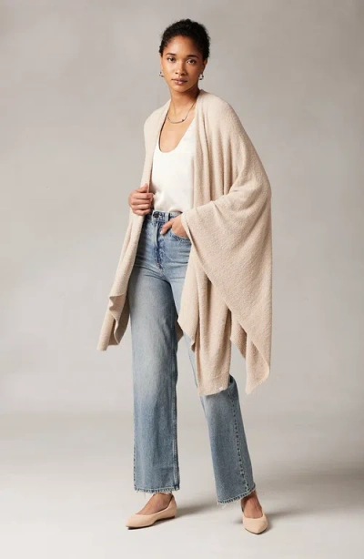 Kashwere Apparel Travel Poncho In Black Dark Grey Heathered