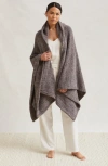 Kashwere Apparel Unisex Hooded Blanket Poncho In Dark Gray Heathered