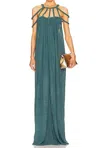 Kasia Kulenty Severyna Maxi Gown In Emerald