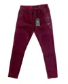 Kasil Workshop Women's Snake Print Skinny Jeans In Red In Red