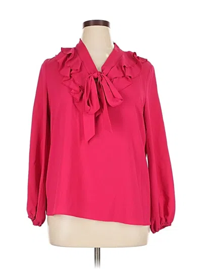 Pre-owned Kasper 3/4 Sleeve Blouse In Pink