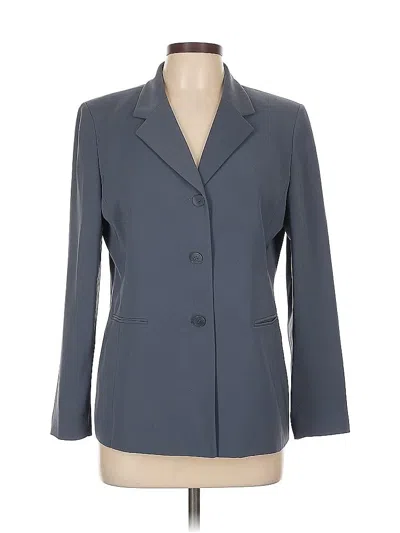 Pre-owned Kasper 3/4 Sleeve Top Gray Square Neckline Tops