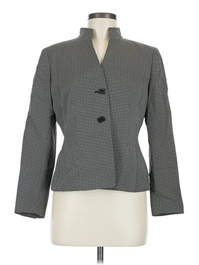 Pre-owned Kasper 3/4 Sleeve Top Gray Square Neckline Tops